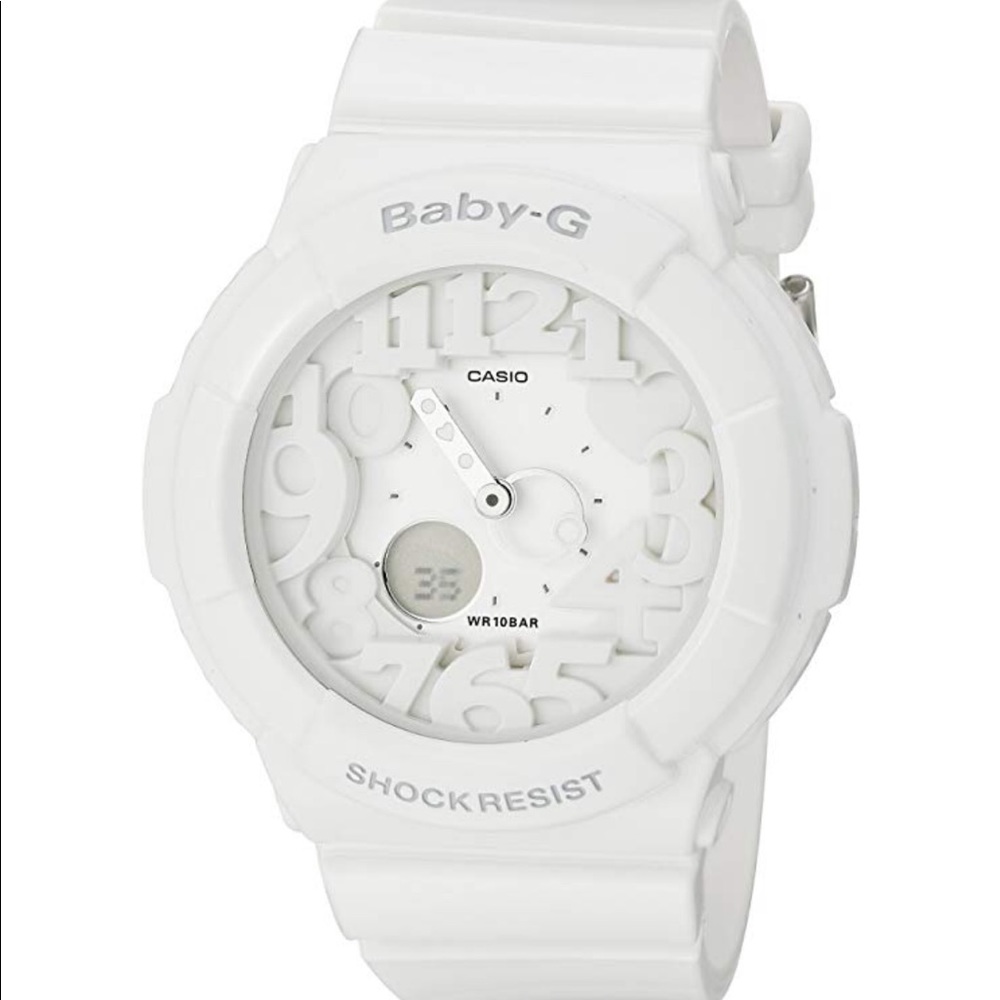 Baby G Shock Resistant White Watch